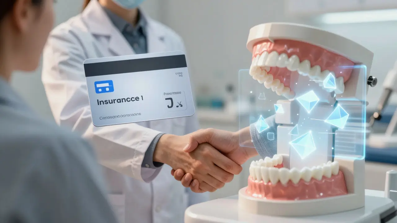 Koncept finančního plánování a pojištění pro zubní implantáty