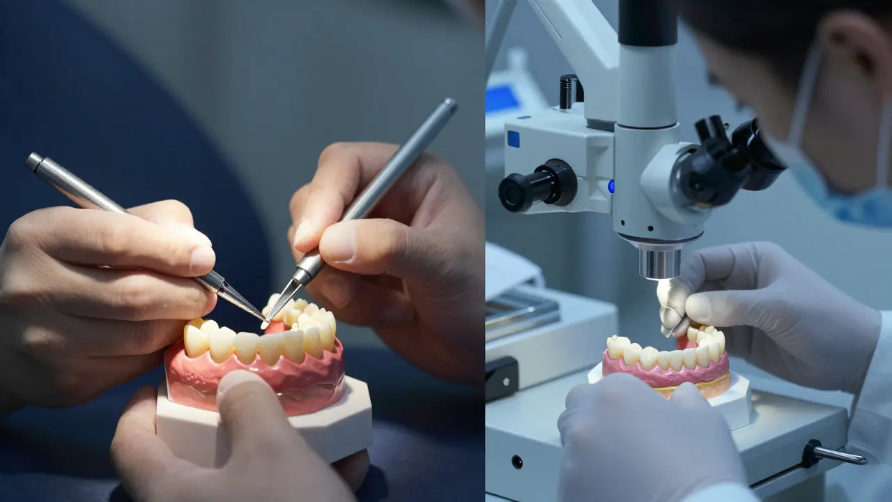 Srovnání přímé aplikace fazet v křesle a nepřímé výroby v laboratoři