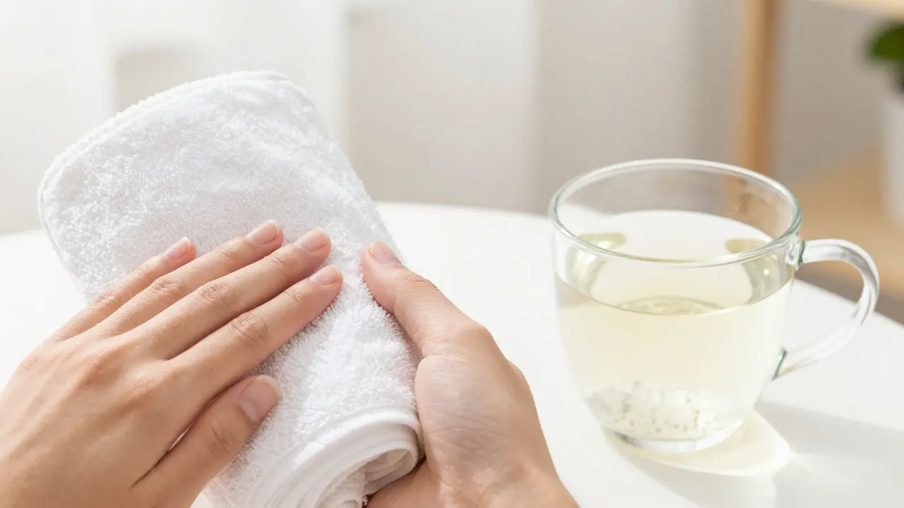 Aplikace studeného obkladu a slané vody na úlevu od bolesti