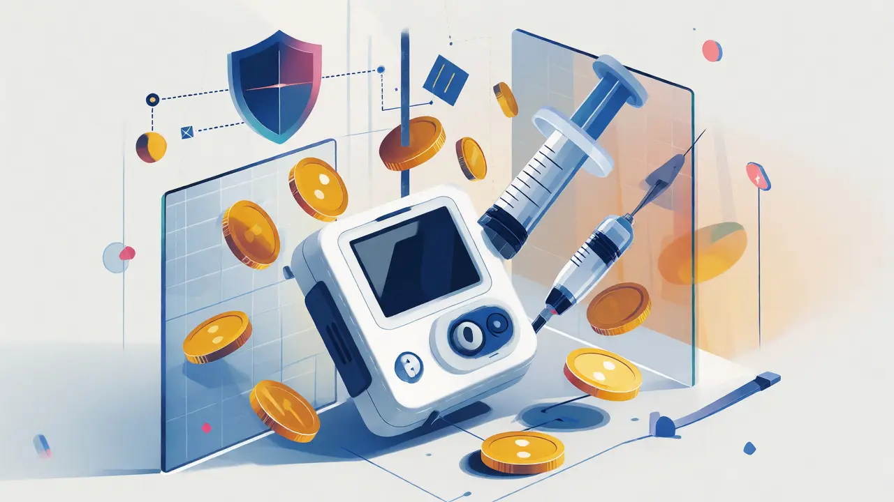 Konceptuální ilustrace úhrad za diabetické pomůcky